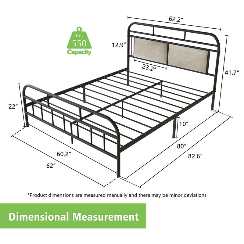 Grand lit plateforme