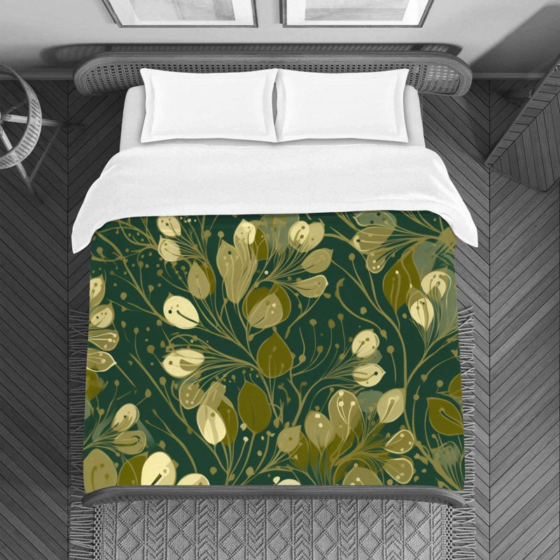 Polyester Floral Duvet Cover, Twin Duvet Cover