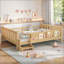 Lit sur pied avec bibliothèques de rangement, lit en bois massif pour enfants avec de jolis escaliers et garde-corps, aucun sommier nécessaire-129932005-129932007