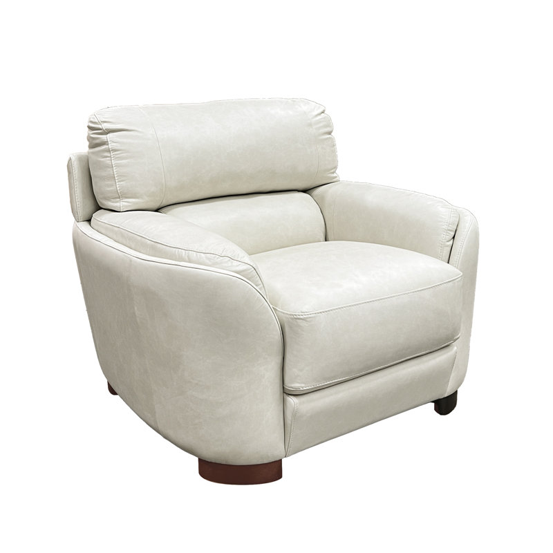 Chaise en cuir fleur de glace