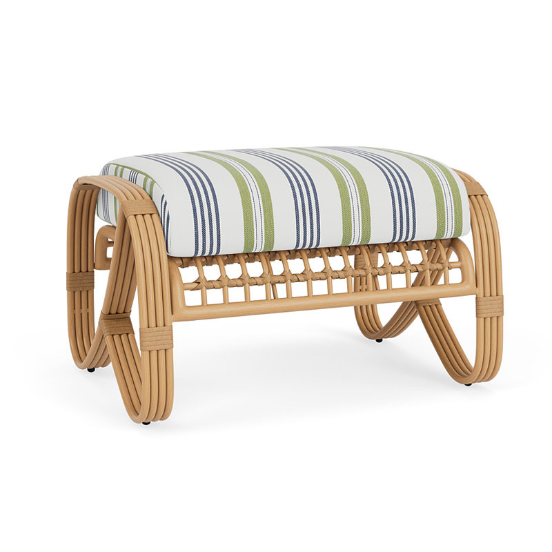Riviera Outdoor Ottoman, Berkely Hall Green