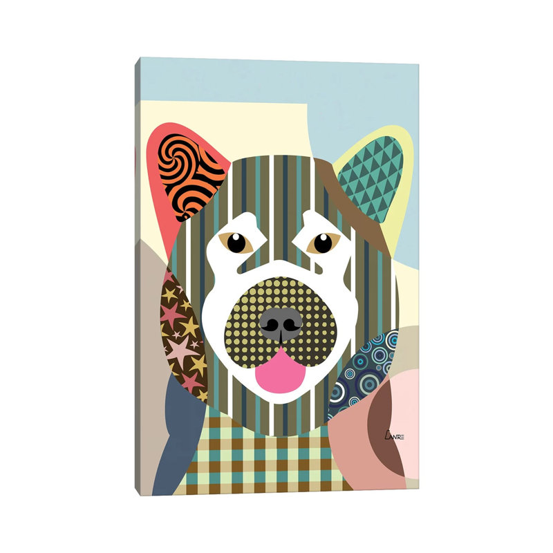 Akita par Lanre Studio - impression sur toile tendue, H 40 po x l 26 po x P 1,5 po