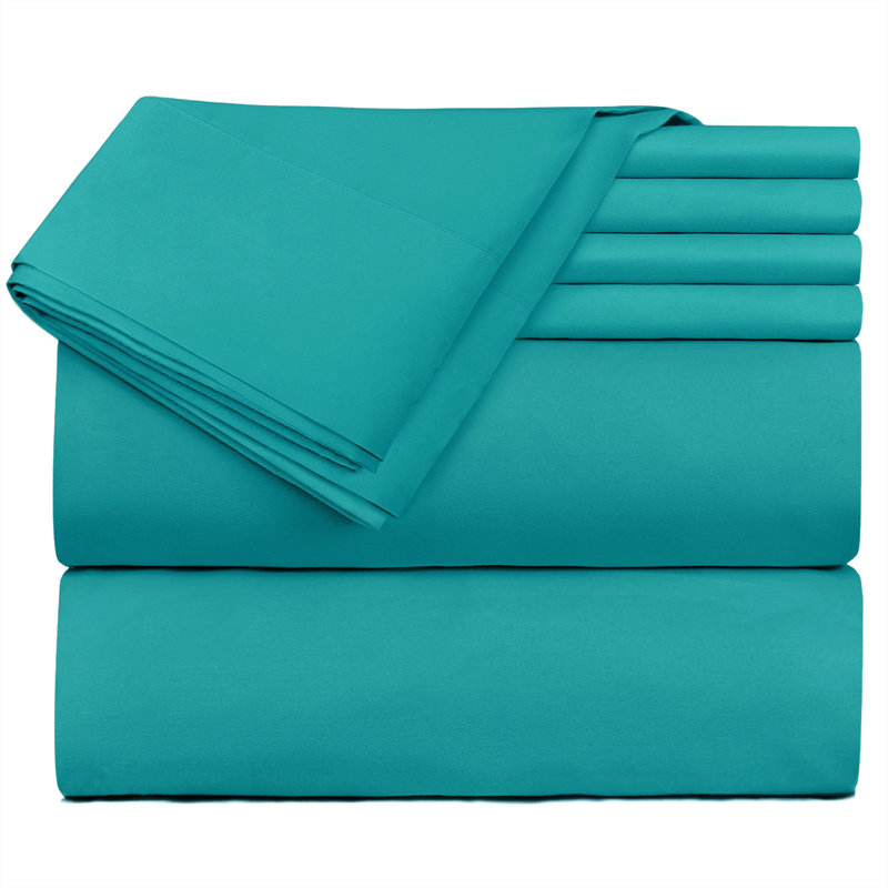 Ensemble de draps en microfibre Hotel Luxury, Bleu sarcelle, Très grand