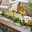 Valery Madelyn Spring Lemon Garland for Mantle with Lights, 9FT Fake Fruit Daisy Flower Garland for Stairs, Artificial Thick Faux Greenery Vine for Farmhouse Home Kitchen Table Centerpiece-2110942184