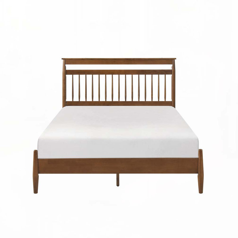 Transitional Design Platform Bed with  Wood Frame, Queen