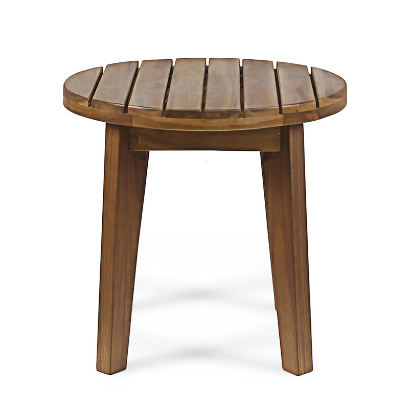 Table d'appoint d'extérieur en bois pour l'extérieur, Teck
