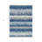HomeRoots 3' X 5' Blue Striped Washable Indoor Outdoor Area Rug