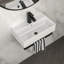 Lavabo de salle de bain mural simple 21 "avec porte-serviettes