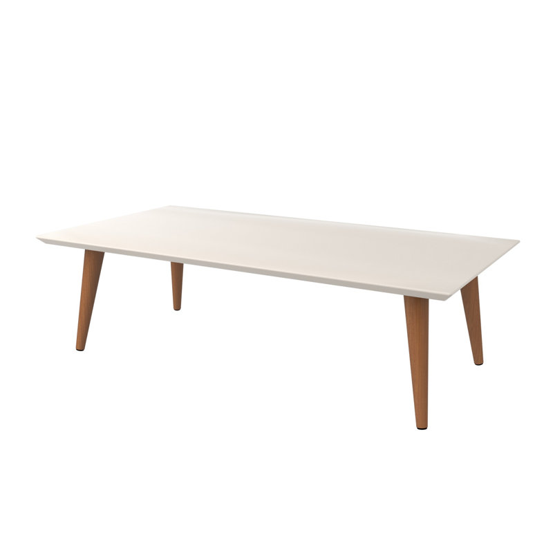 Table basse rectangulaire contemporaine blanc cassé Utopia, Blanc cassé