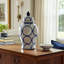 Cinya Ceramic Vase and Decorative Temple Jar with Lid - Elegant Flower Vase for Home Decor-89110052
