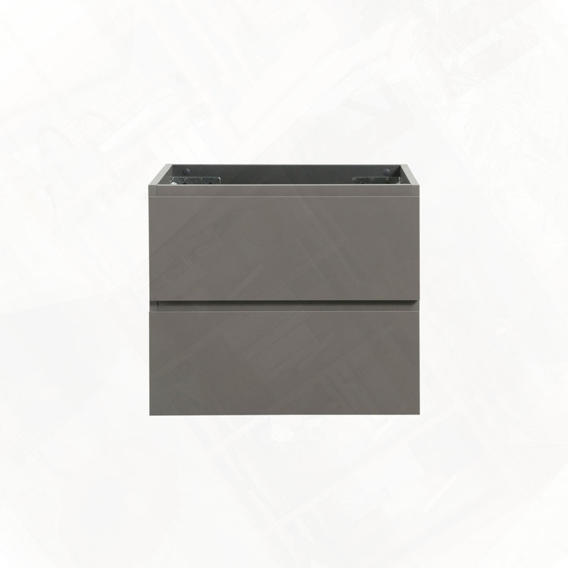 Armoire murale avec deux tiroirs écologiques pré-assemblés, Gris