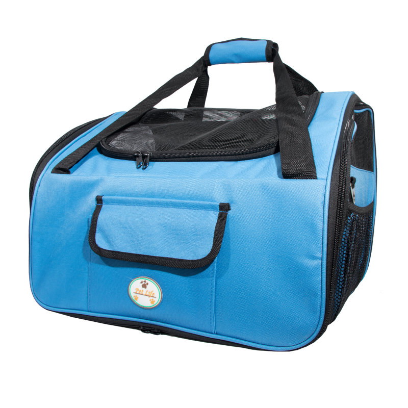 Sac de transport pliable pour animaux de compagnie Pet Life, bleu