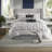 Elegant Grey Bedding Sets, Polyester Comforter Set, Classic Bedroom Style