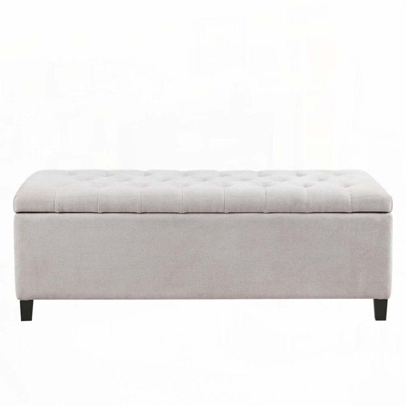 Banc de rangement capitonné, Naturel