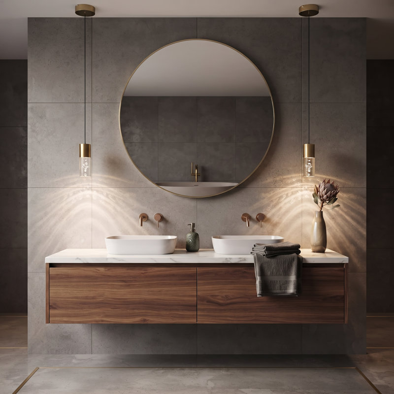 Luminaire suspendu cylindrique à 1 lumière DEL avec accents de cristal Andromedae, Laiton