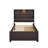 Wood Platform Bed With Bookcase Headboard, Built-In Downlight, Charging Station & 2 Side Drawers-701395204-701395206