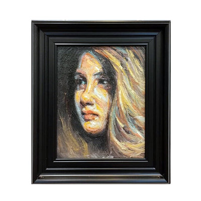 Fille classique | Magnifique peinture encadrée | Par Boby Abraham | Huile sur toile