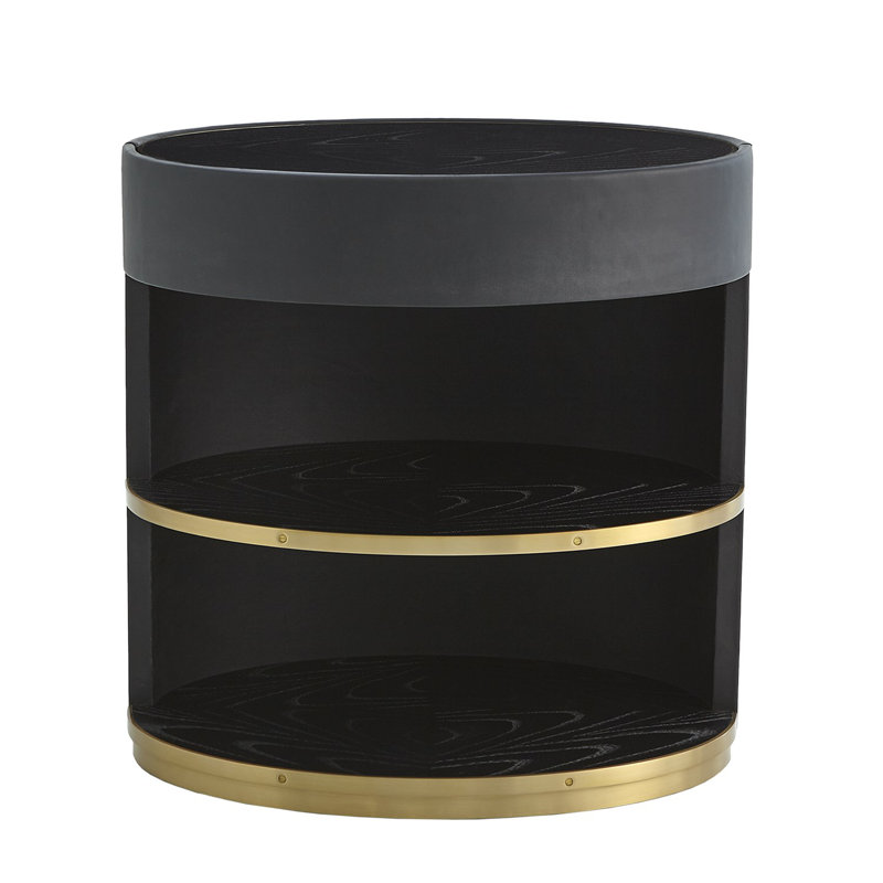 Ellipse Bedside Cabinet, Black