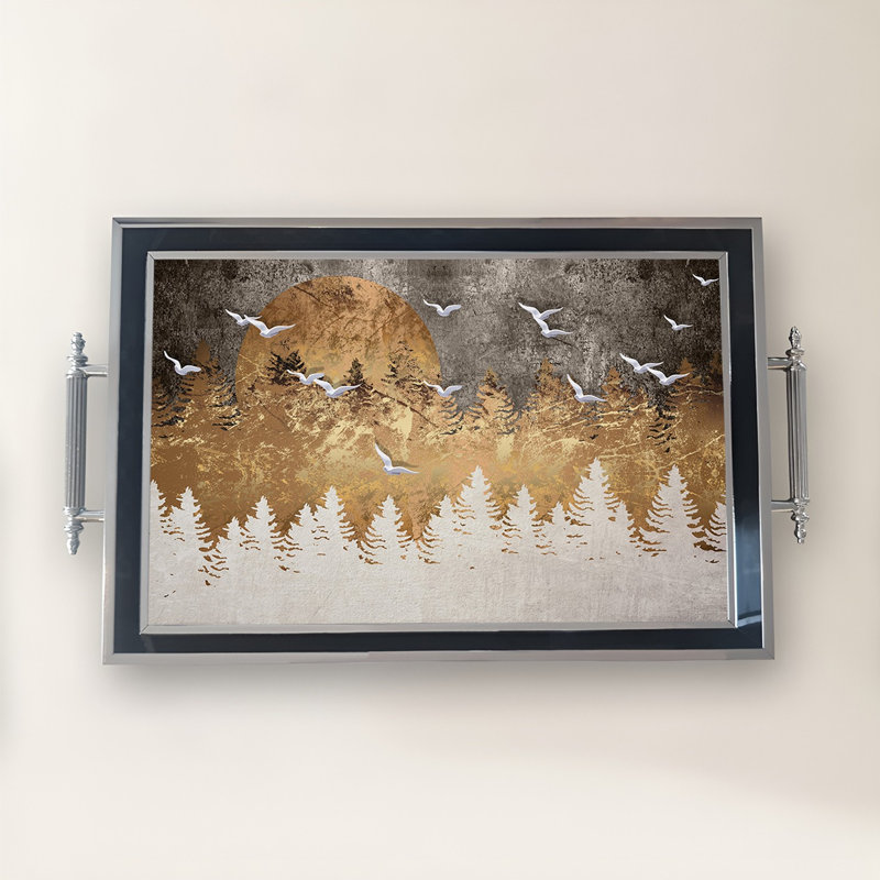 Élégant plateau en verre de 19,7 po x 11,4 po x 1,4 po | Fabrication 100% verre durable | Facile à nettoyer avec un chiffon humide | Idéal pour le service, la présentation décorative et l'organisation | Ajout élégant à la décoration intérieure