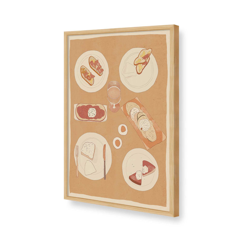 Reproduction d'art sur toile, petit-déjeuner, H 48 po x l 36 po, Tan