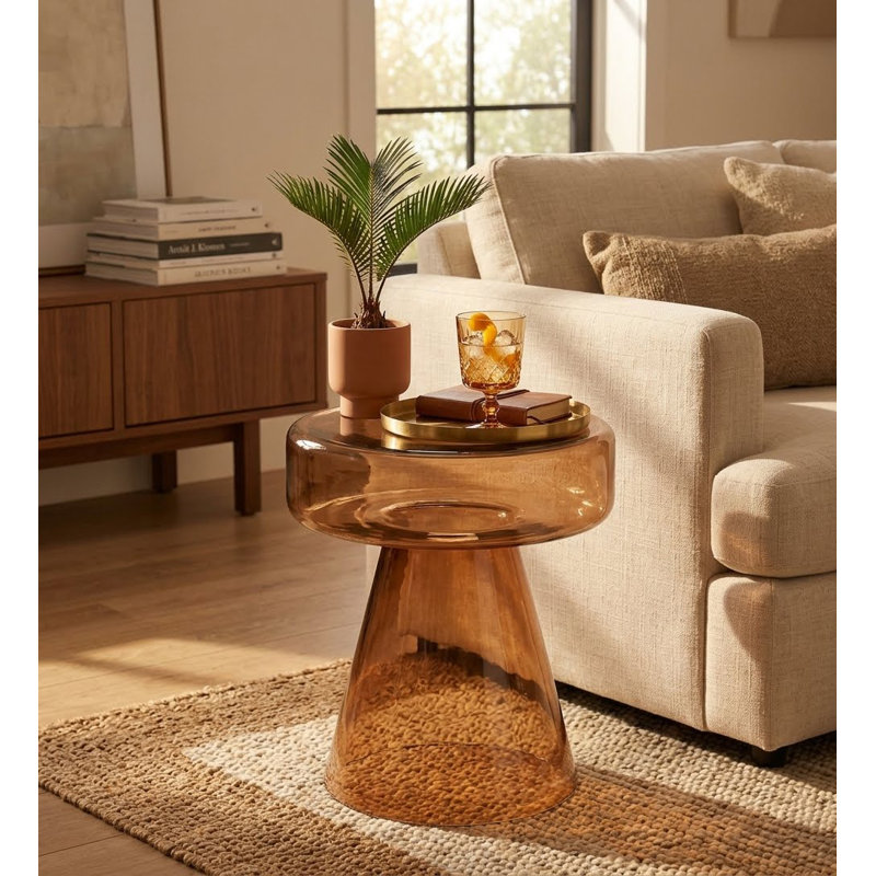Table en verre ambré Worthen