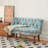 Floral Print European Style Sofa Chair With Classic Tufting And Sturdy Wood Legs For Versatile Use In Living Room Or Bedroom