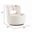 Fauteuil demi-tonneau pivotant en tissu Teddy-1660055803