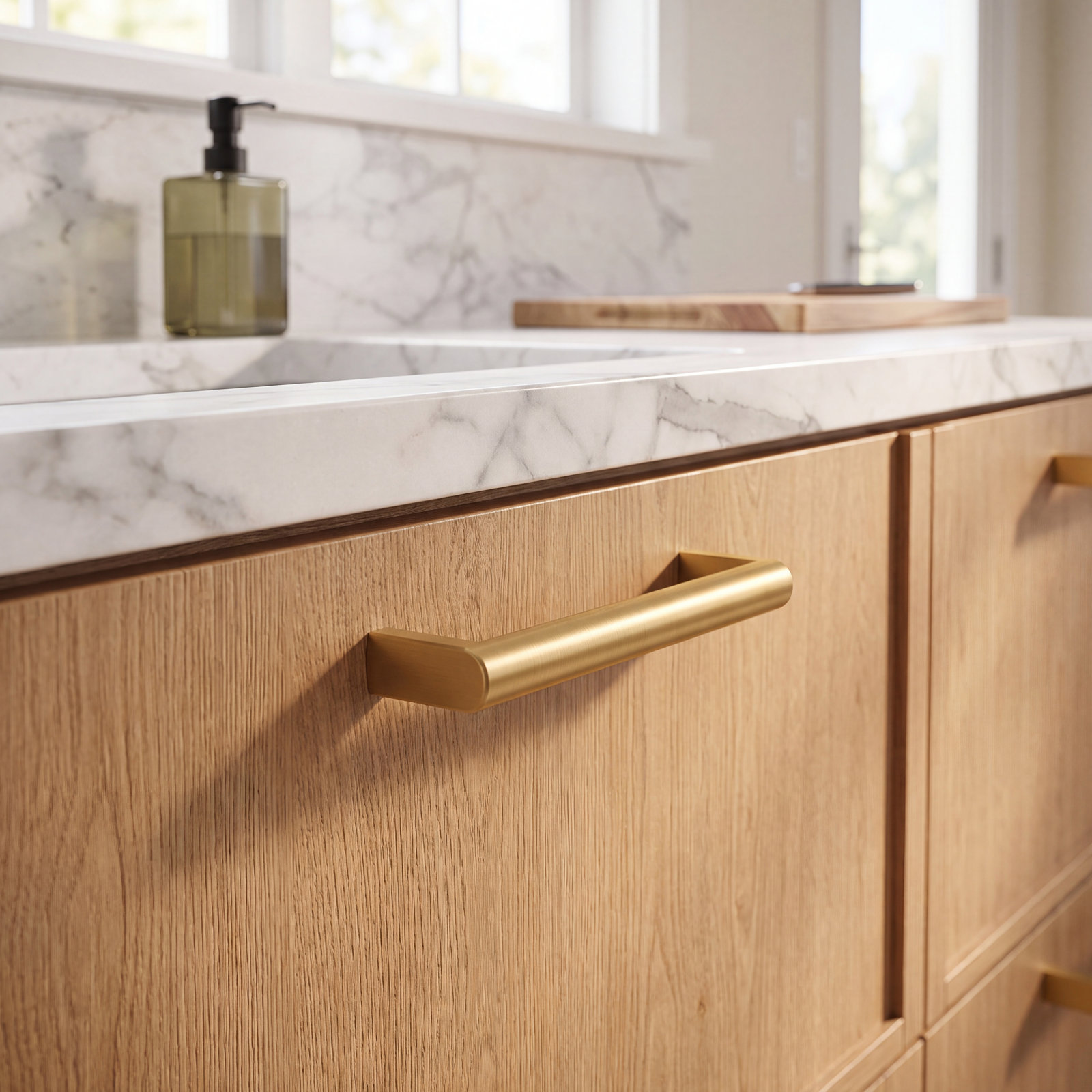 Components Bar Cabinet Pull, Vibrant Brushed Moderne Brass, 5"