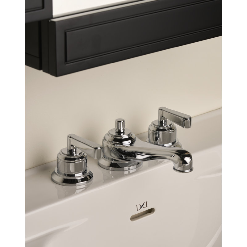 Manhattan Widespread Bathroom Faucet with Drain Assembly, Light Gold