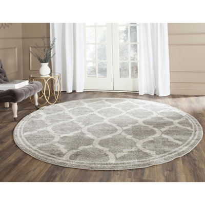 Ammundsen Geometric Gray/Light Gray Area Rug