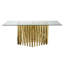 Hakon Glass Top Metal Base Dining Table-1049923429