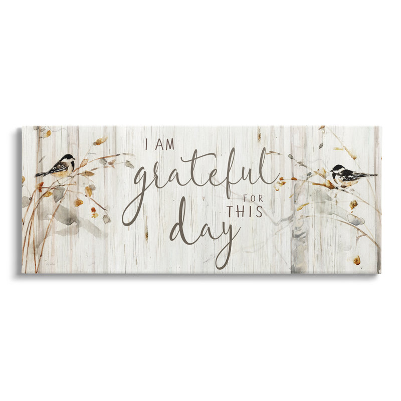«Grateful For This Day», impression sur toile, H 10 po x l 24 po x P 1,5 po