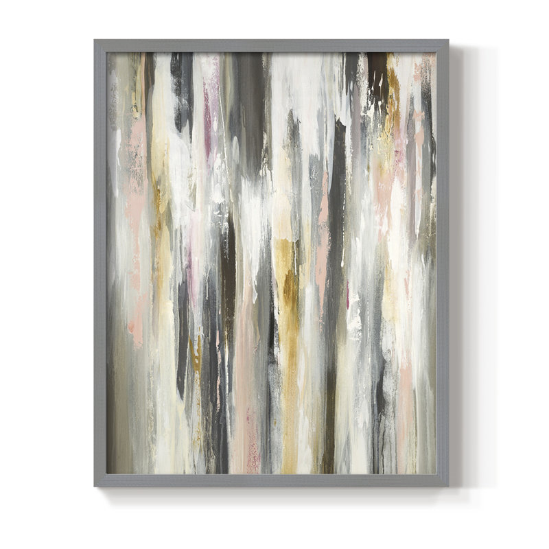 Impression encadrée Color Ripple II - bois massif, H 15 po x l 12 po, Gris