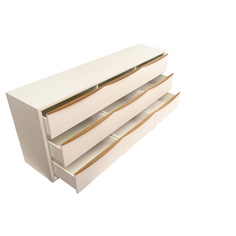 Milano 9-Drawers Dresser In Antique White