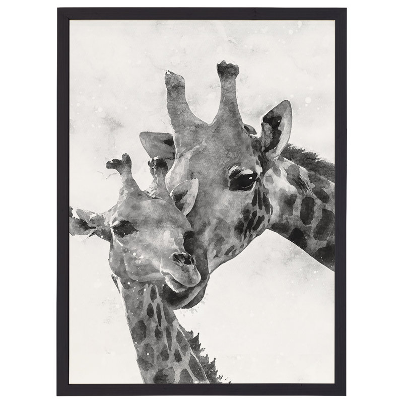 Girafe B&W Mom Baby