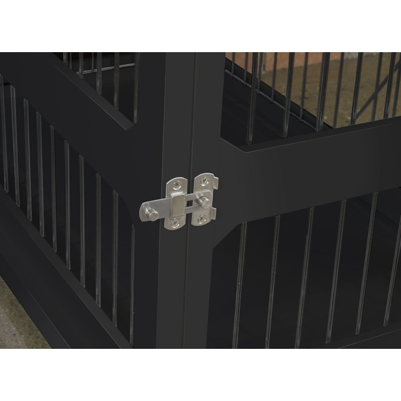 Caisse pour animal combo table d'appoint Nelda, Noir