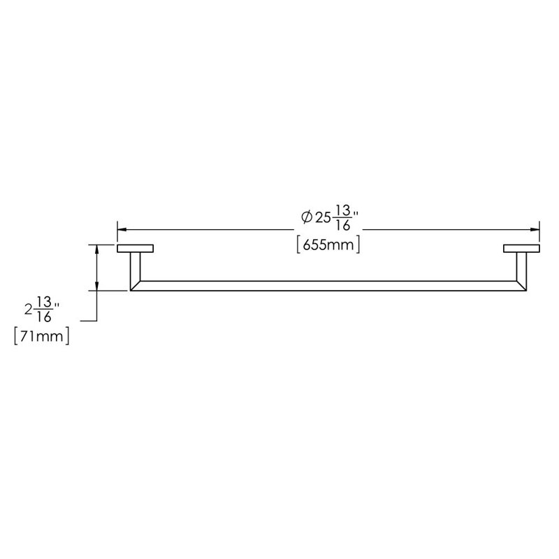 Neo 18" Matte Black Brass Wall Mounted Towel Bar