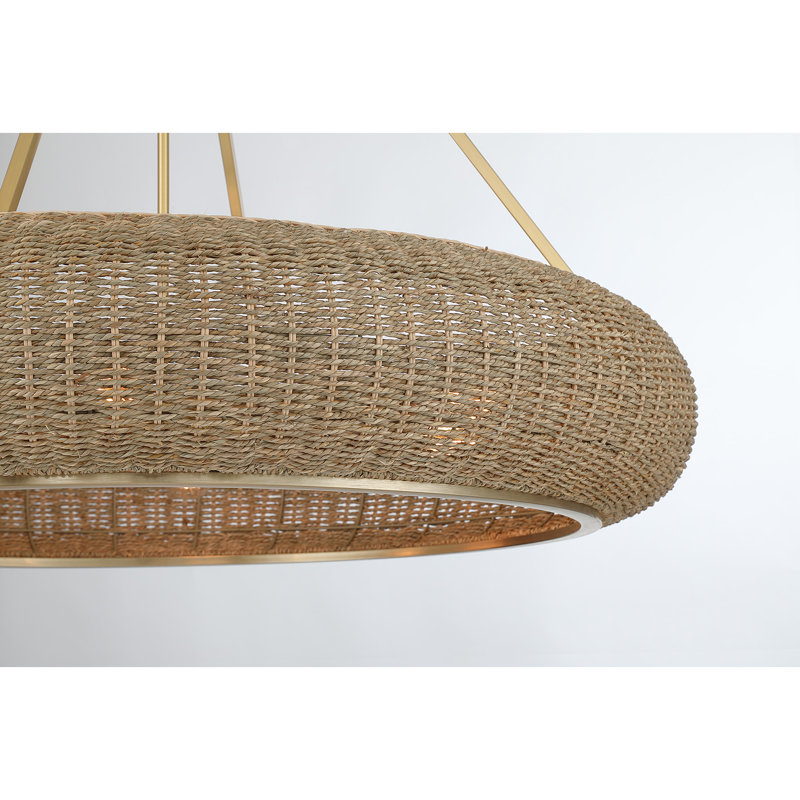 Gaia 6-Light Pendant in Warm Brass by Breegan Jane, Warm Brass