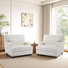 Chaise d'appoint moderne avec accoudoirs rembourrés et coussins (ensemble de 2)