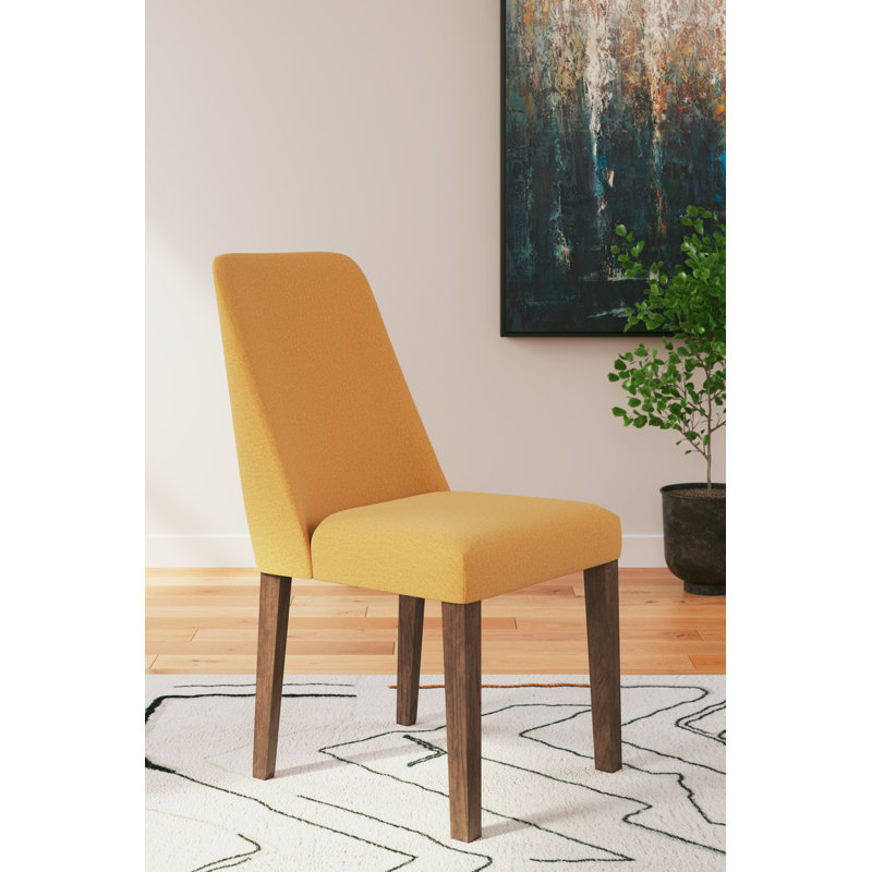 Rhanda Upholstered Side Chair, Yellow