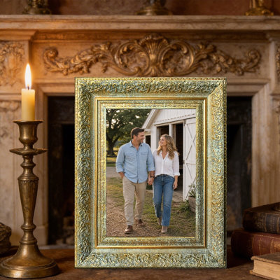 Cadre photo mural antique 3 pièces 11 "x 14" doré antique