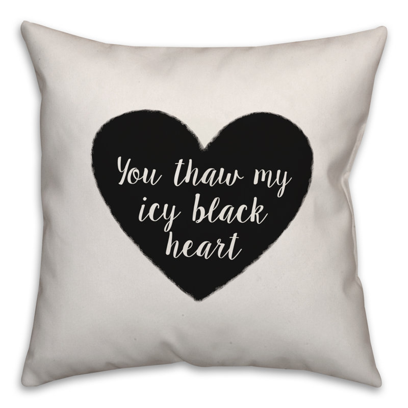  Coussin Icy Heart, H 16 po x l 16 po