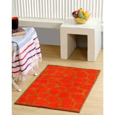Tapis orange foncé girafe pour salon, salle à manger, cuisine, chambre à coucher, enfants