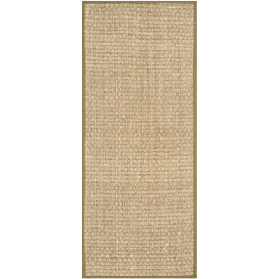 Auckland Bamboo Slat/Seagrass Natural/Olive Area Rug
