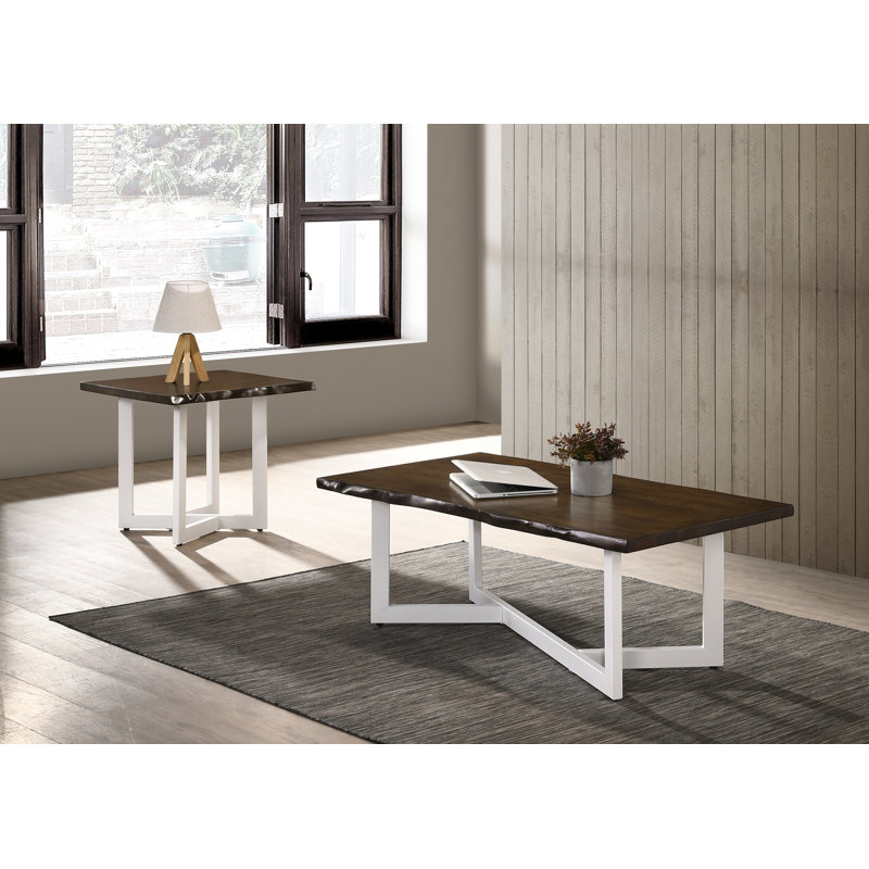 Eme 2 - Piece Solid Wood Top Living Room Table Set