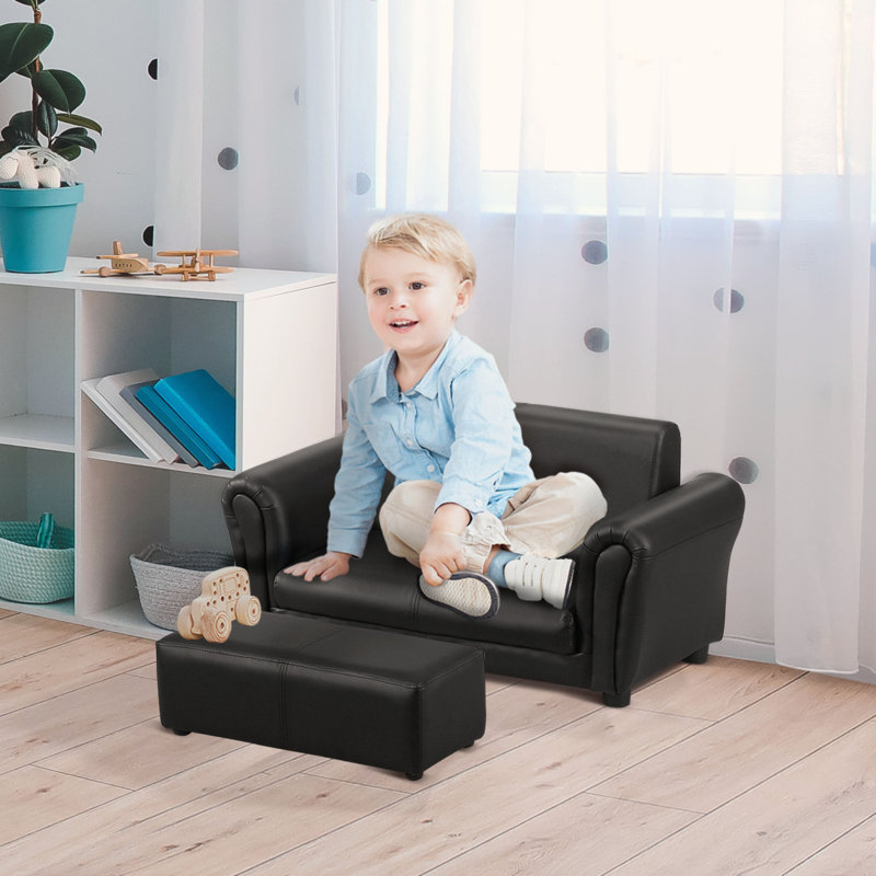 Ensemble de canapé pour enfants avec repose-pieds pour salle de jeux