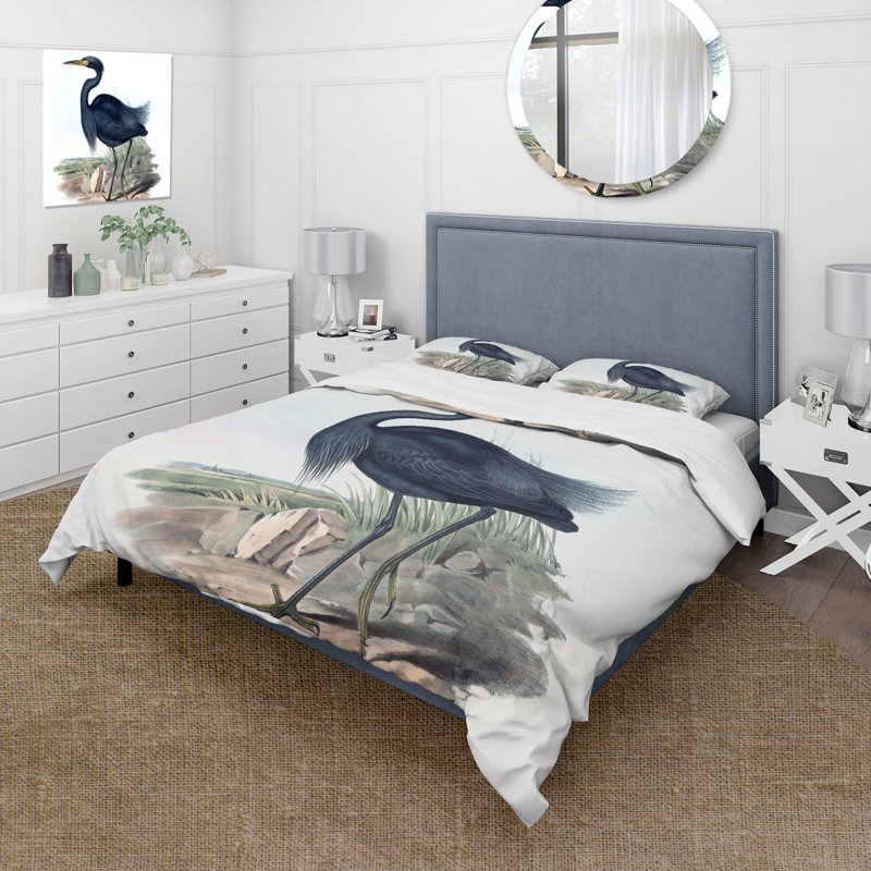 Ensemble de housse de couette Traditional Vintage Birds III - microfibre de polyester