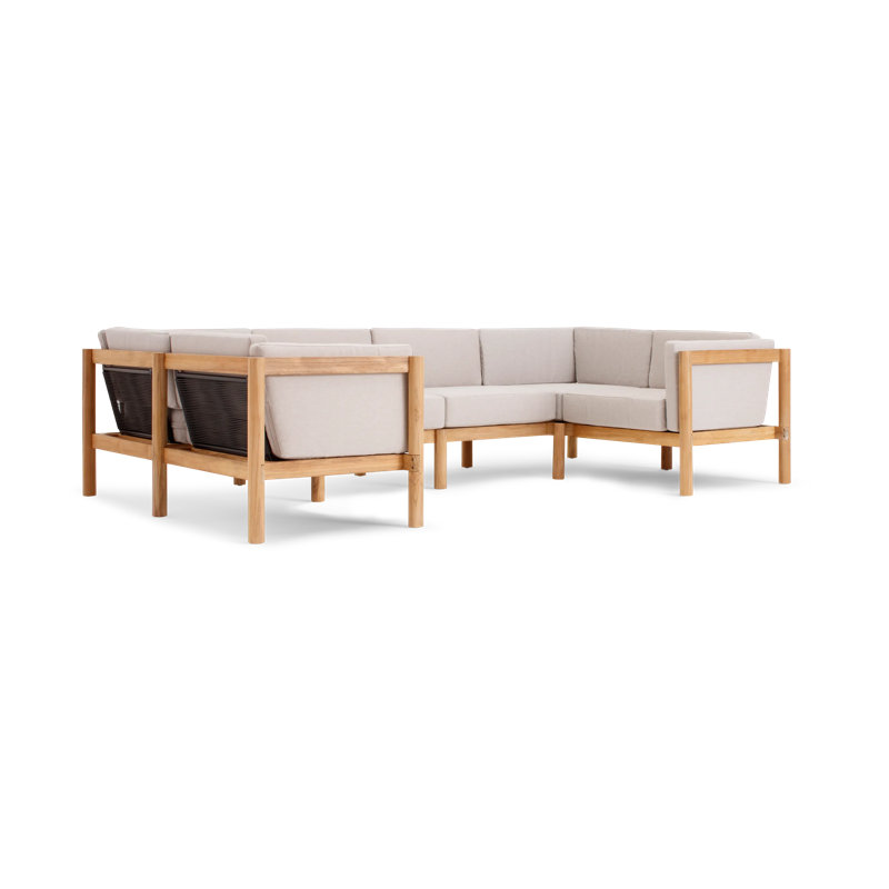 Haven 116'' Wide Patio Sectional with Sunbrella® Cushions, Sunbrella Ashe