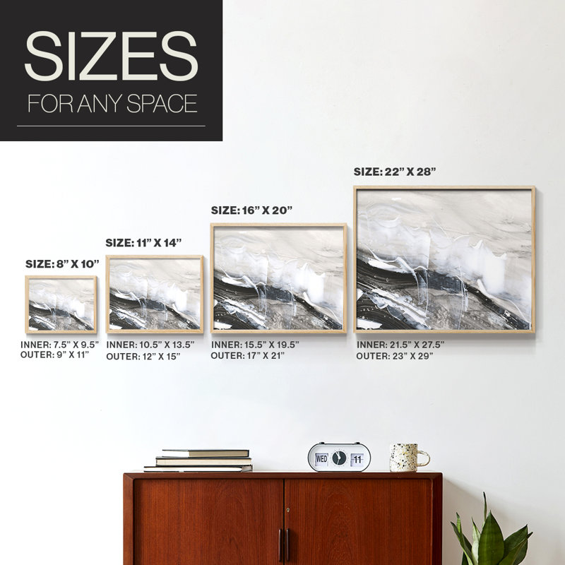 Blizzard Conditions III -Framed Print - Restickable, 8" H x 10" W, Natural