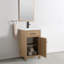 20,38 po X P 15,69 po P x 34,13 po Meuble-lavabo autoportant simple H en chêne blanc avec lavabo en céramique